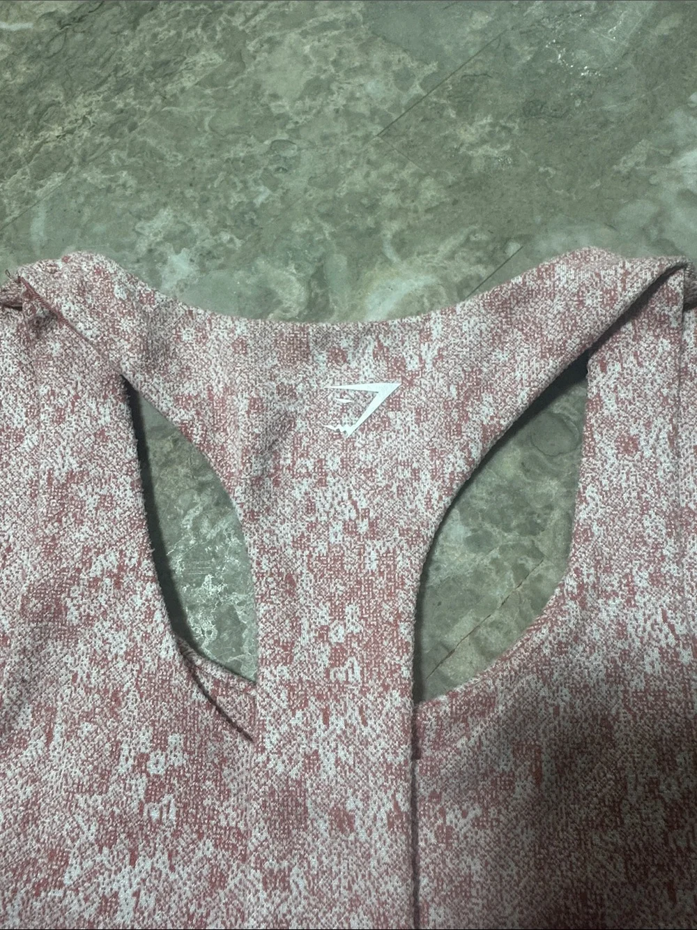 Gymshark Light Pink Textured Racerback Sports Bra